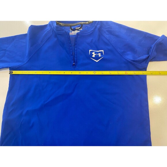 Under Armour Youth Medium Blue Athletic Baseball Warm Up Shirt - Picture 6 of 7